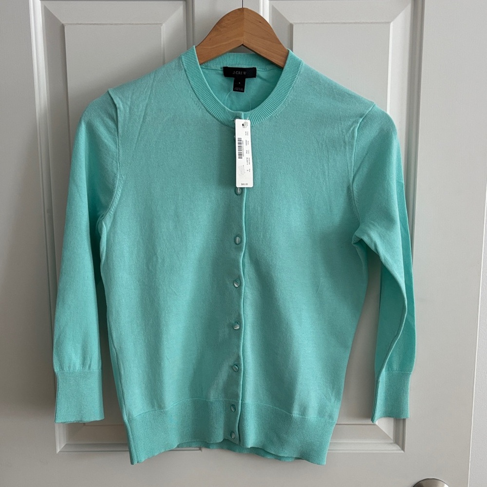 J. Crew Women's Light green Cardigan Sweater